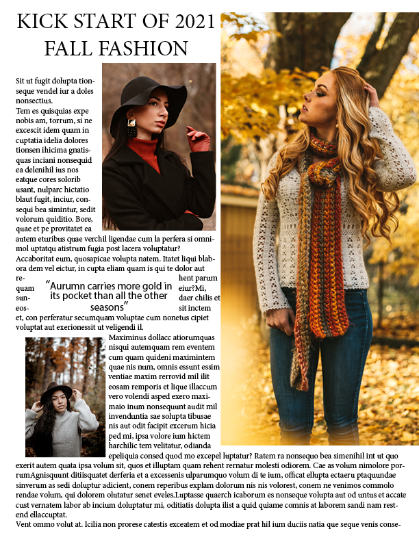 EXCUDE 2021 fall fashion article