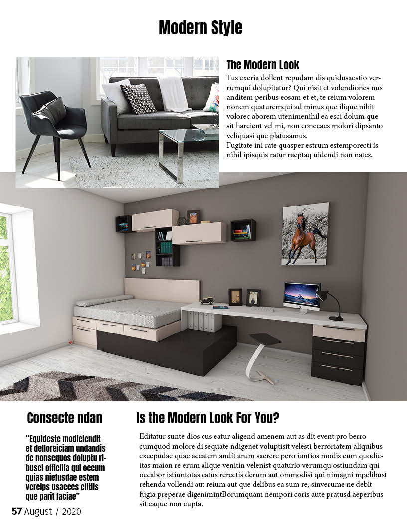 Modern Style article page